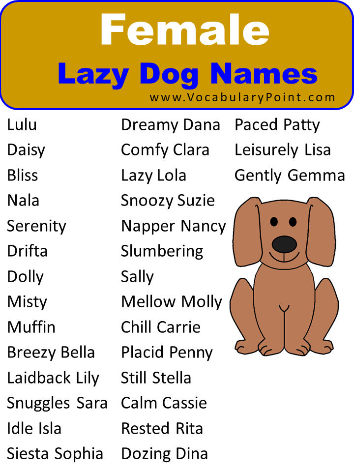 Female Lazy Dog Names