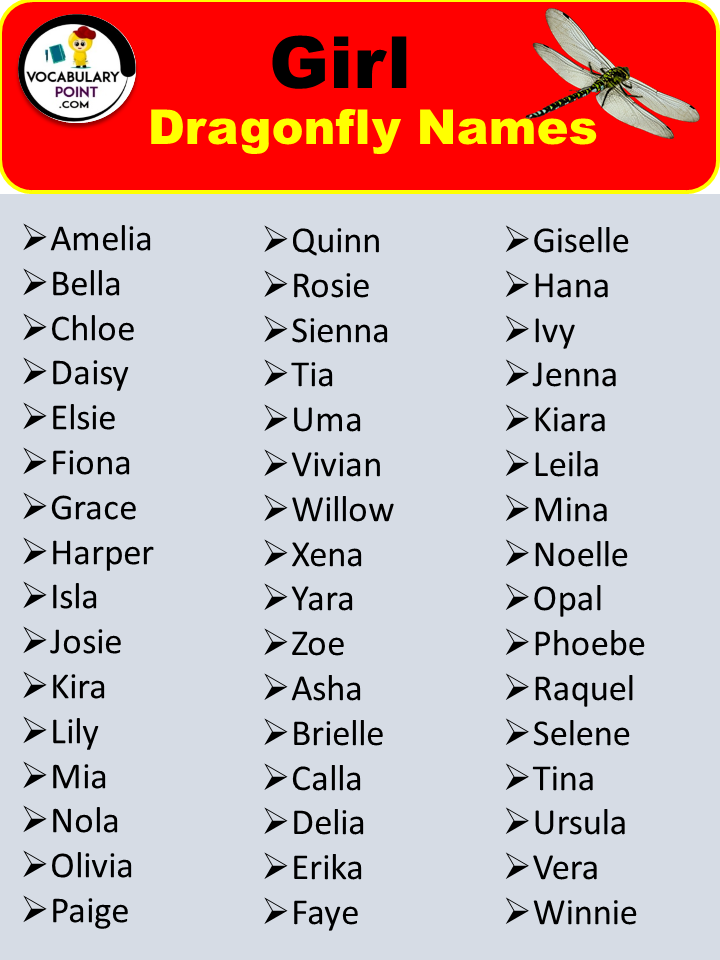 Girl Dragonfly Names