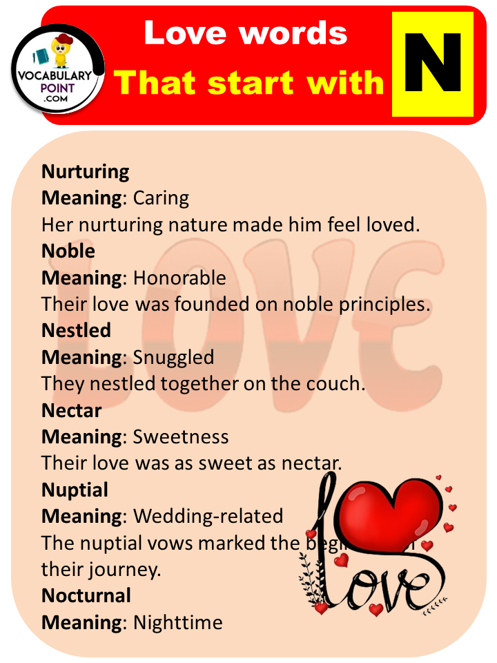 Love Words That Start With N