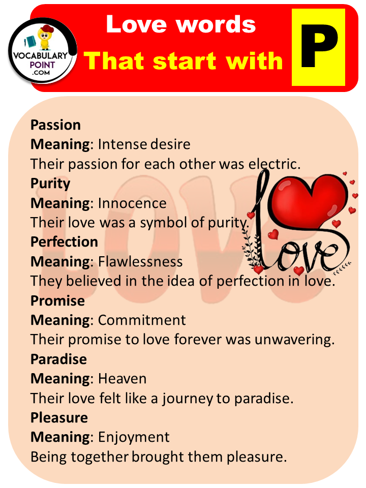 Love Words That Start With P