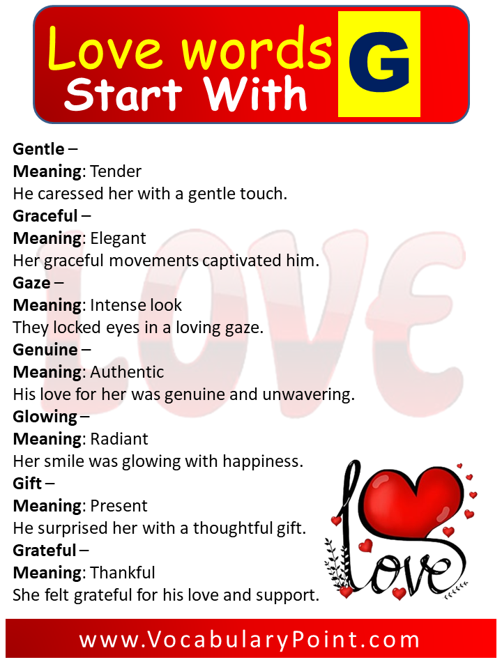 Love words that start with G