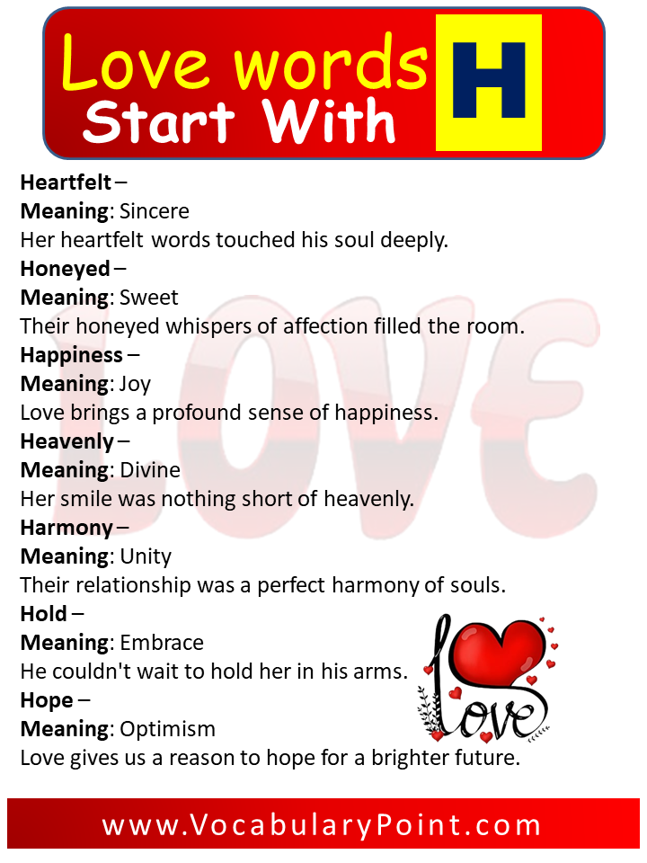 Love words that start with H