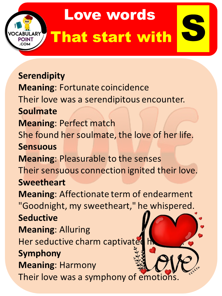Love words that start with S