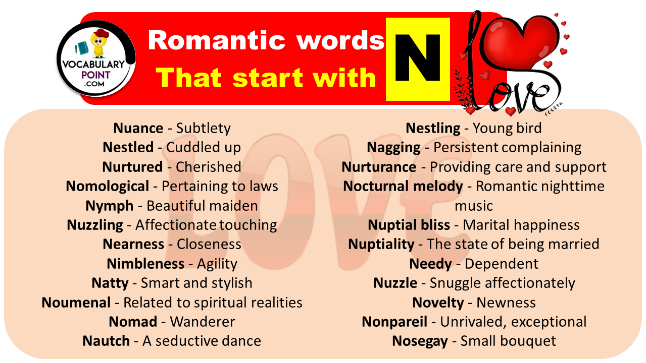 Romantic Words That Start With N