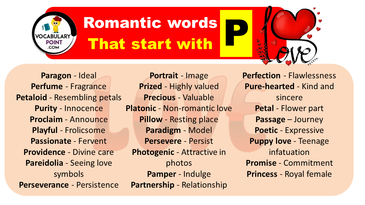 Romantic Words That Start With P