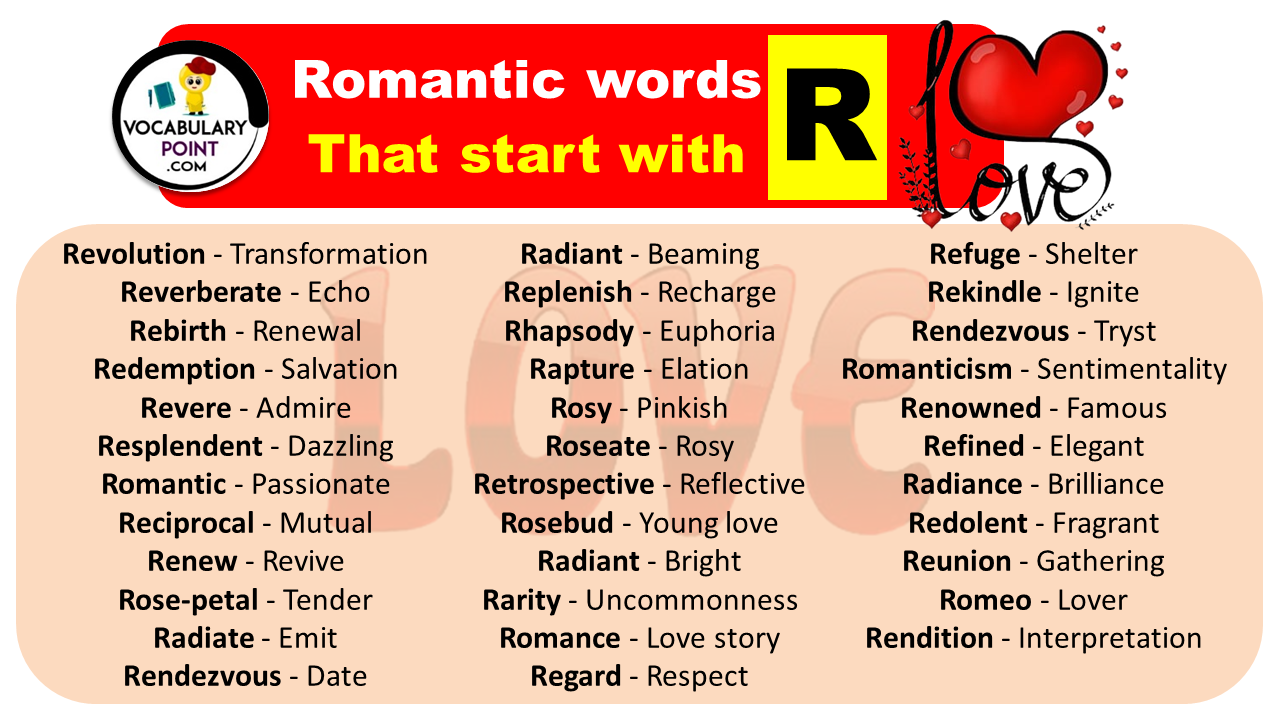 Romantic Words That Start With R
