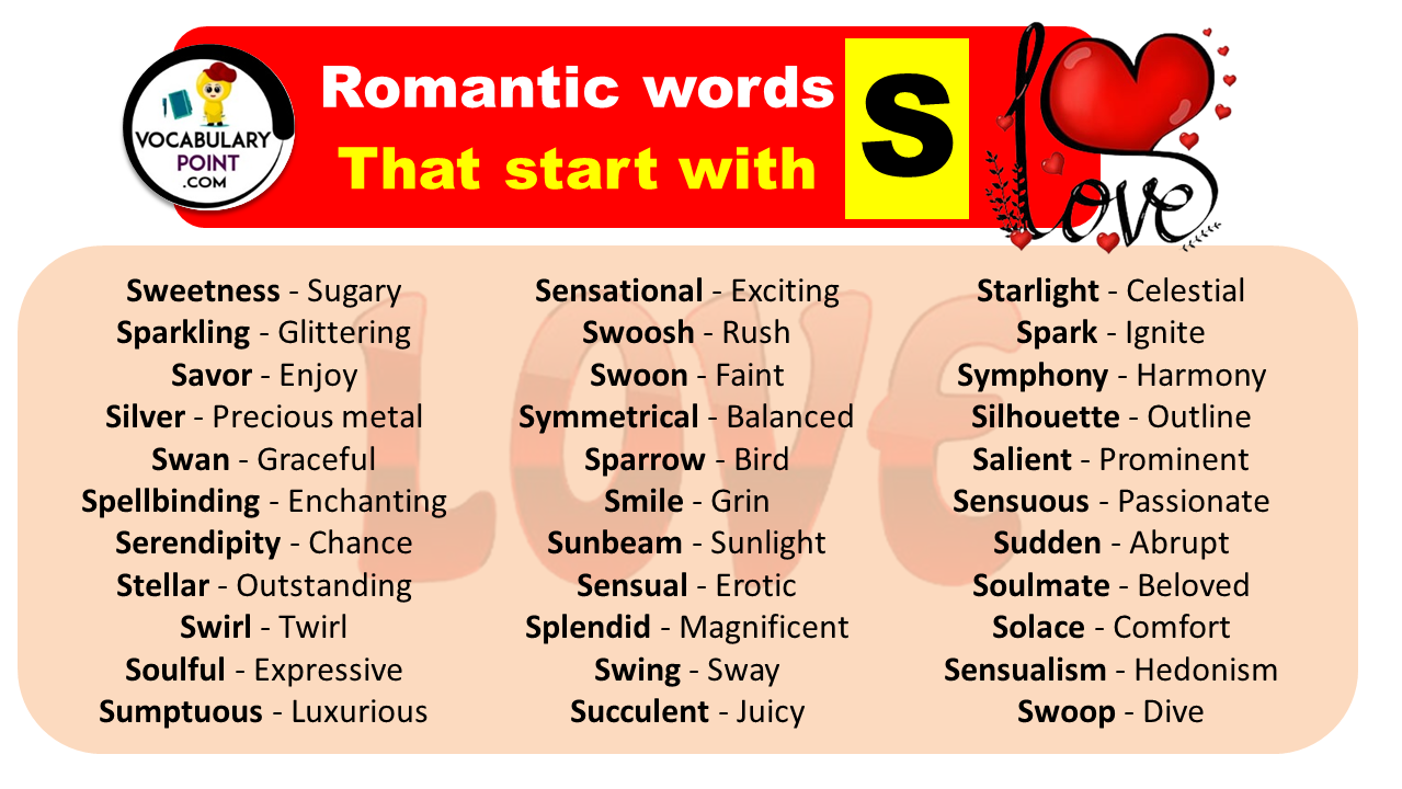 Romantic Words That Start With S
