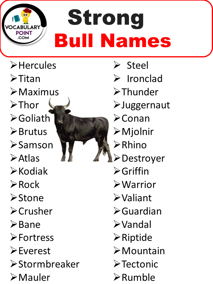 Strong Bull Names