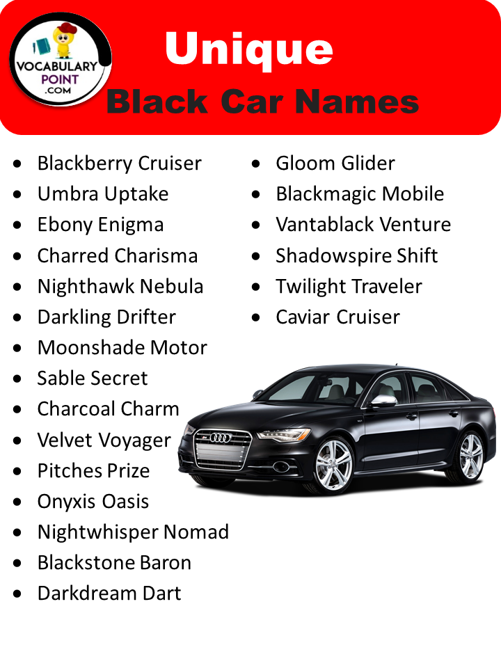 Unique Black Car Names