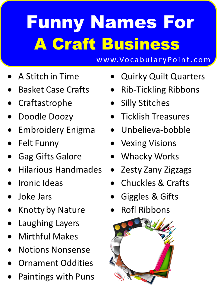 Funny Names For A Craft Business