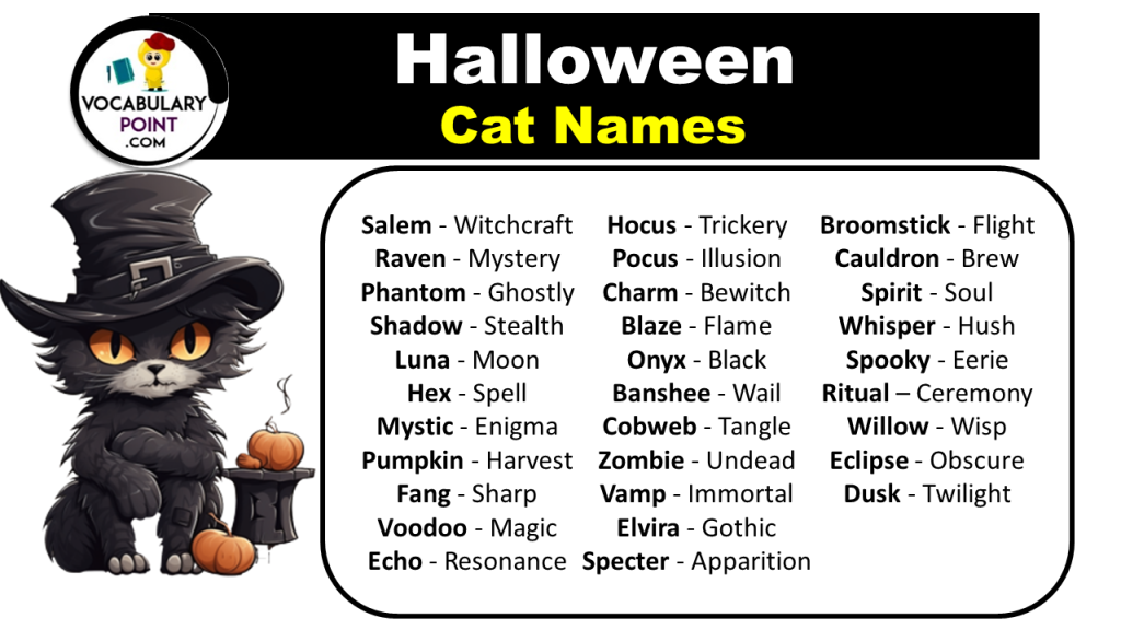 Good Halloween Names For A Cat