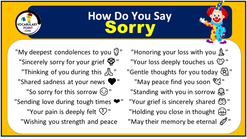 How do you Say Sorry For Your Loss Professionally - Vocabulary Point