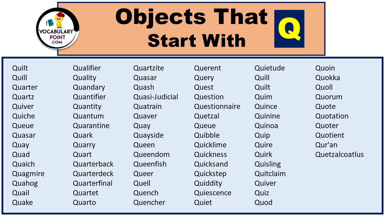 Objects That Start With Q