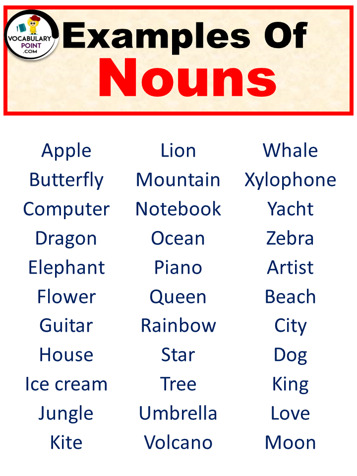 What Are The Examples Of Noun