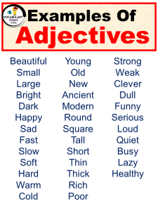 120+ Examples of Adjectives In Sentences In English - Vocabulary Point