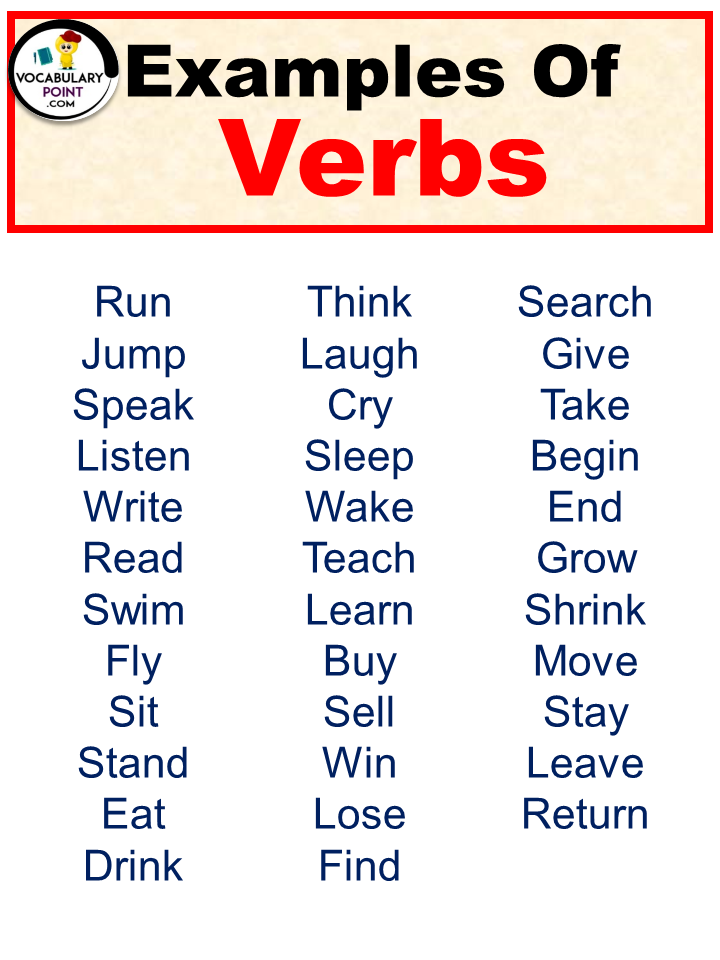 What Are The Examples of Verb