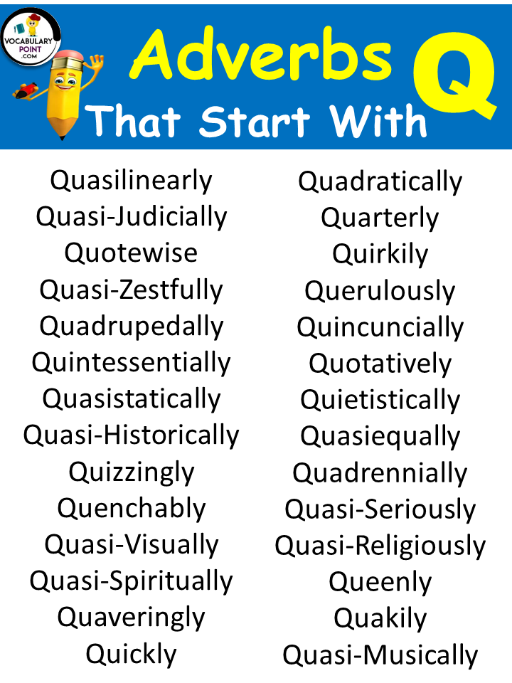 Adverbs Starting With Q