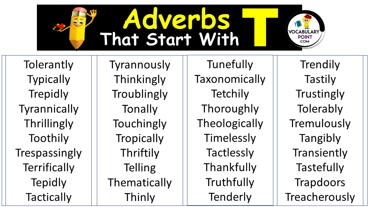 Adverbs That Start With T