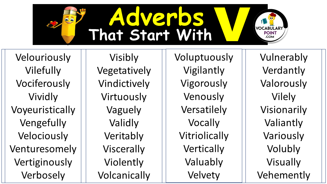 Adverbs That Start With V