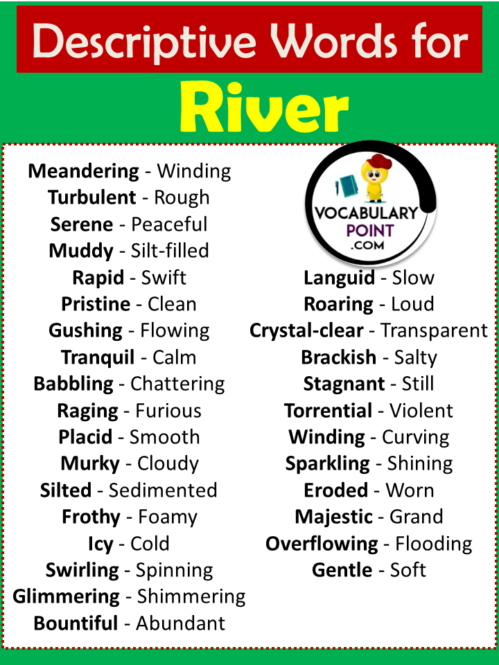 Descriptive Words For River