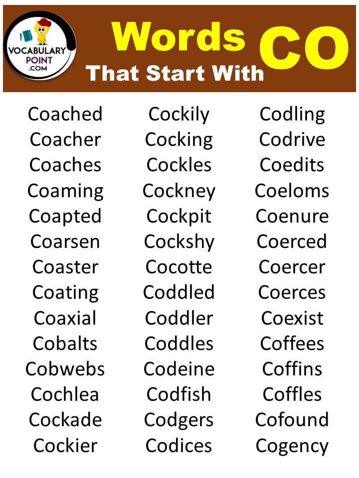 7 Letter Words That Start with CO