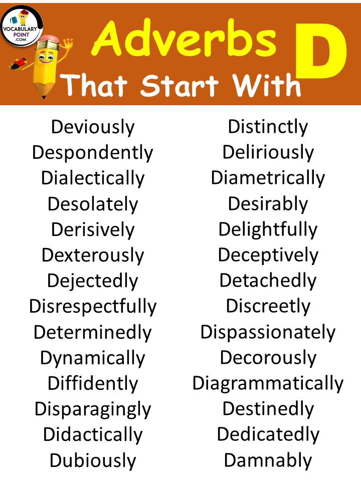 Adverbs Starting With D