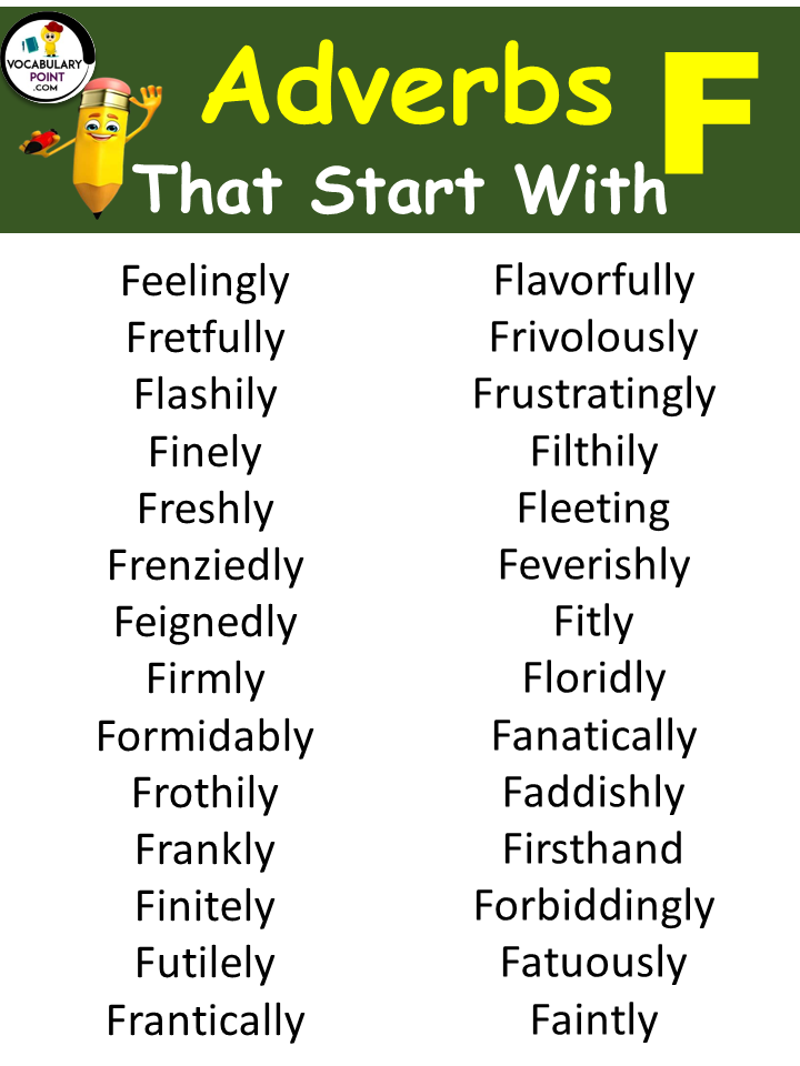 Adverbs Starting With F