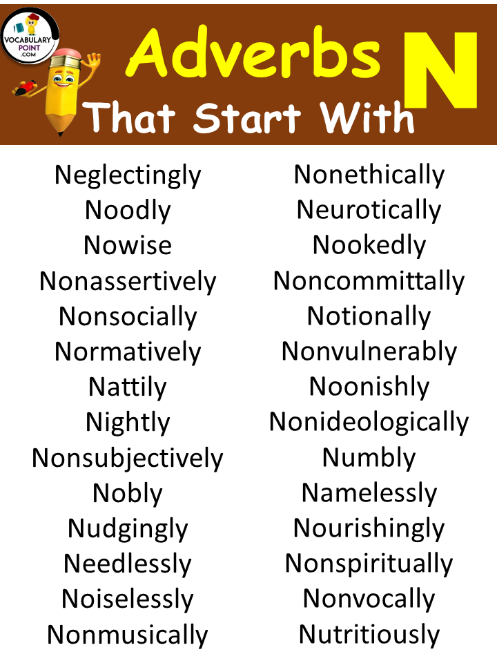 Adverbs Starting With N