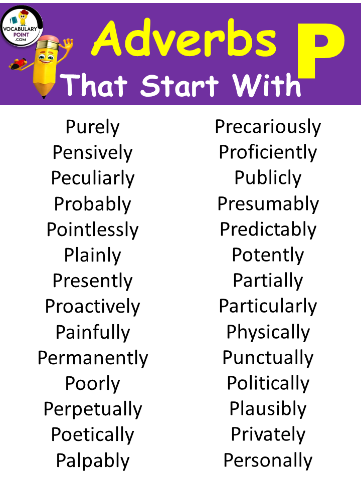 Adverbs Starting With P