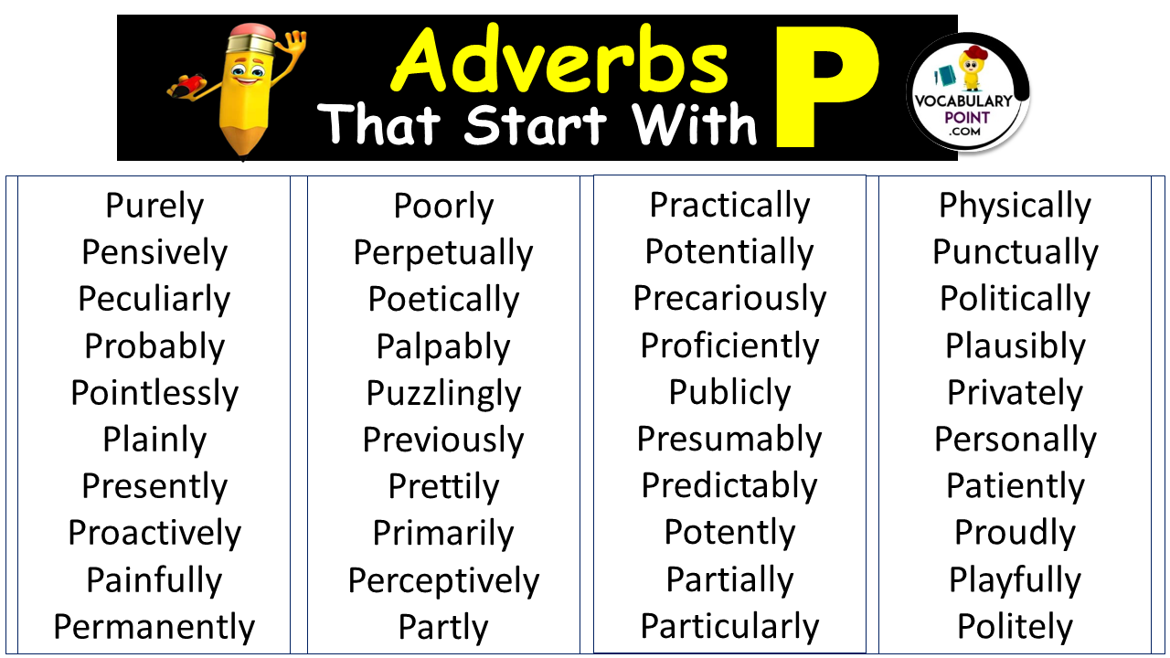 Adverbs That Start With P