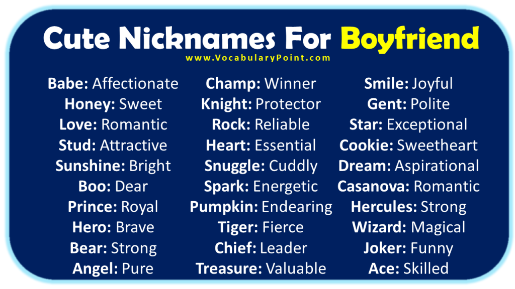 Cute Pet Names For Your Boyfriend