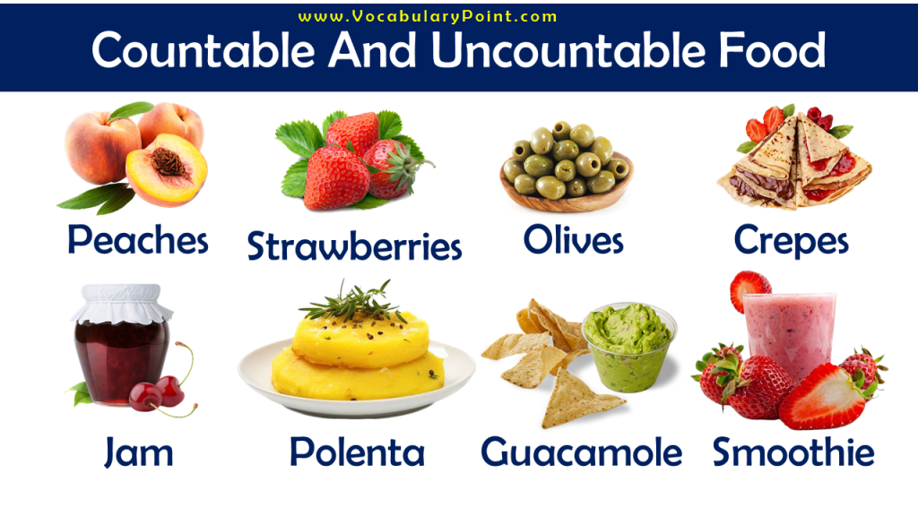 Countable and Uncountable Food (Food Vocabulary List) - Vocabulary Point