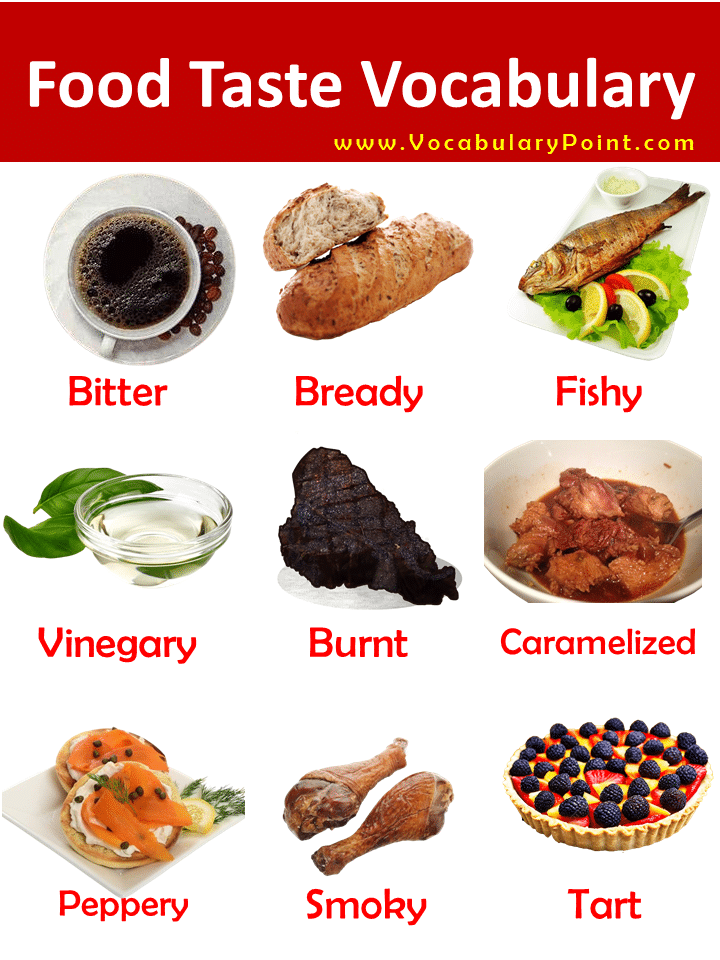 Food Taste Vocabulary
