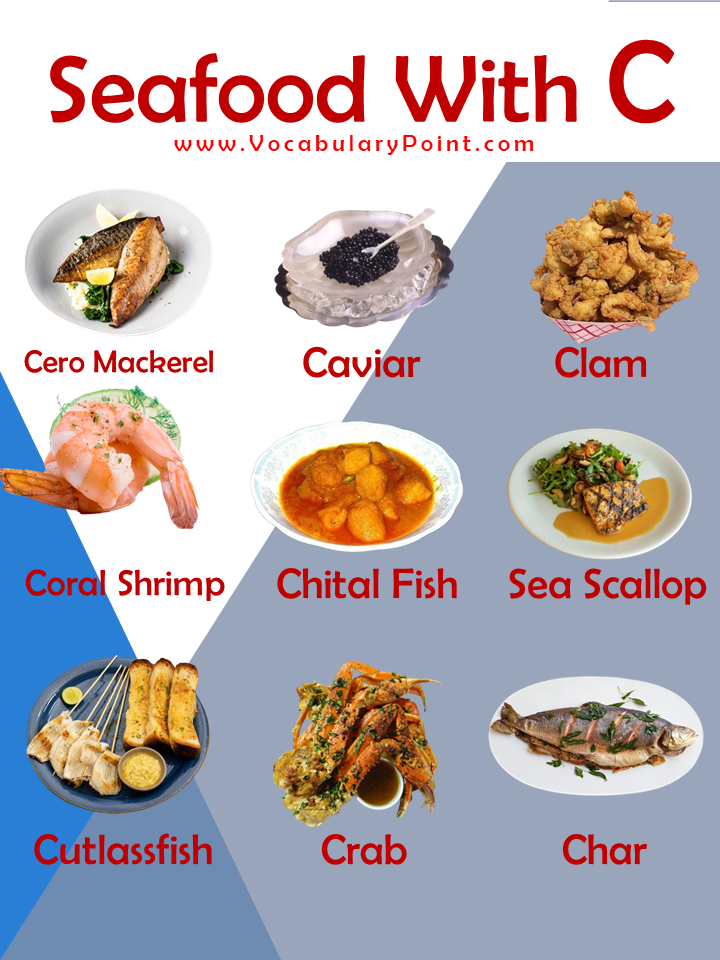 Seafood that start with c