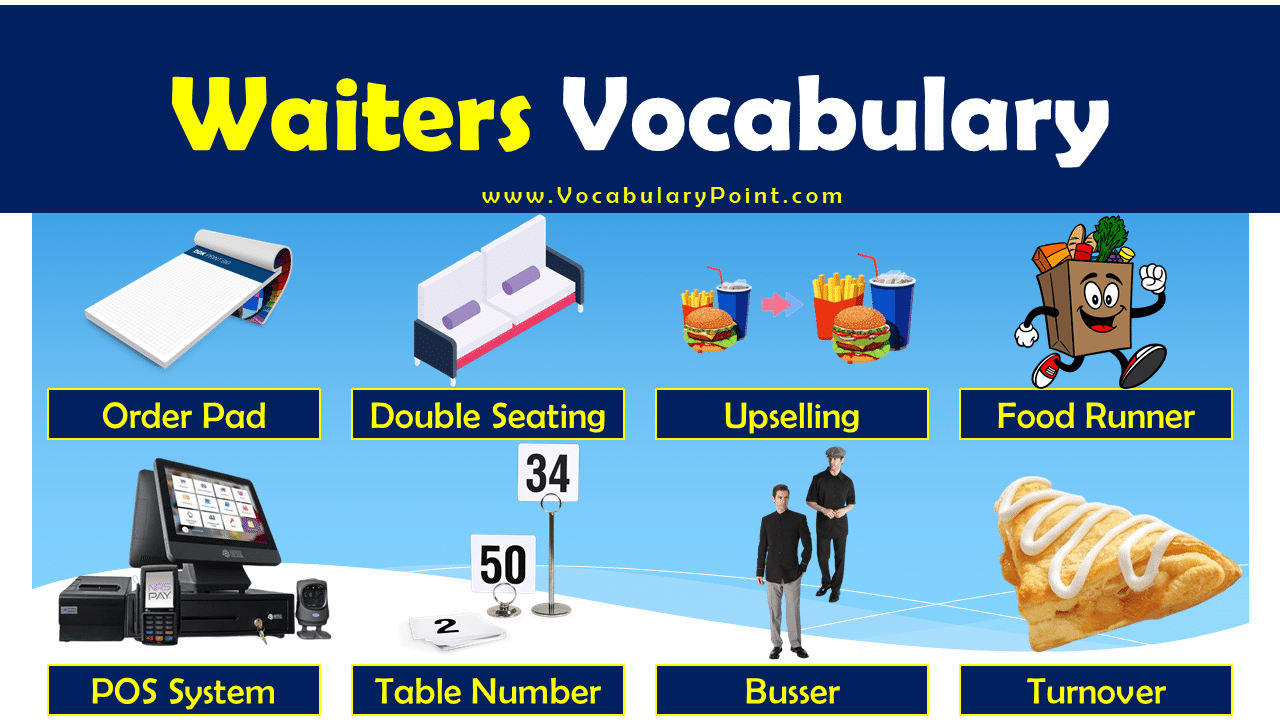 Vocabulary For Waiters Waitresses