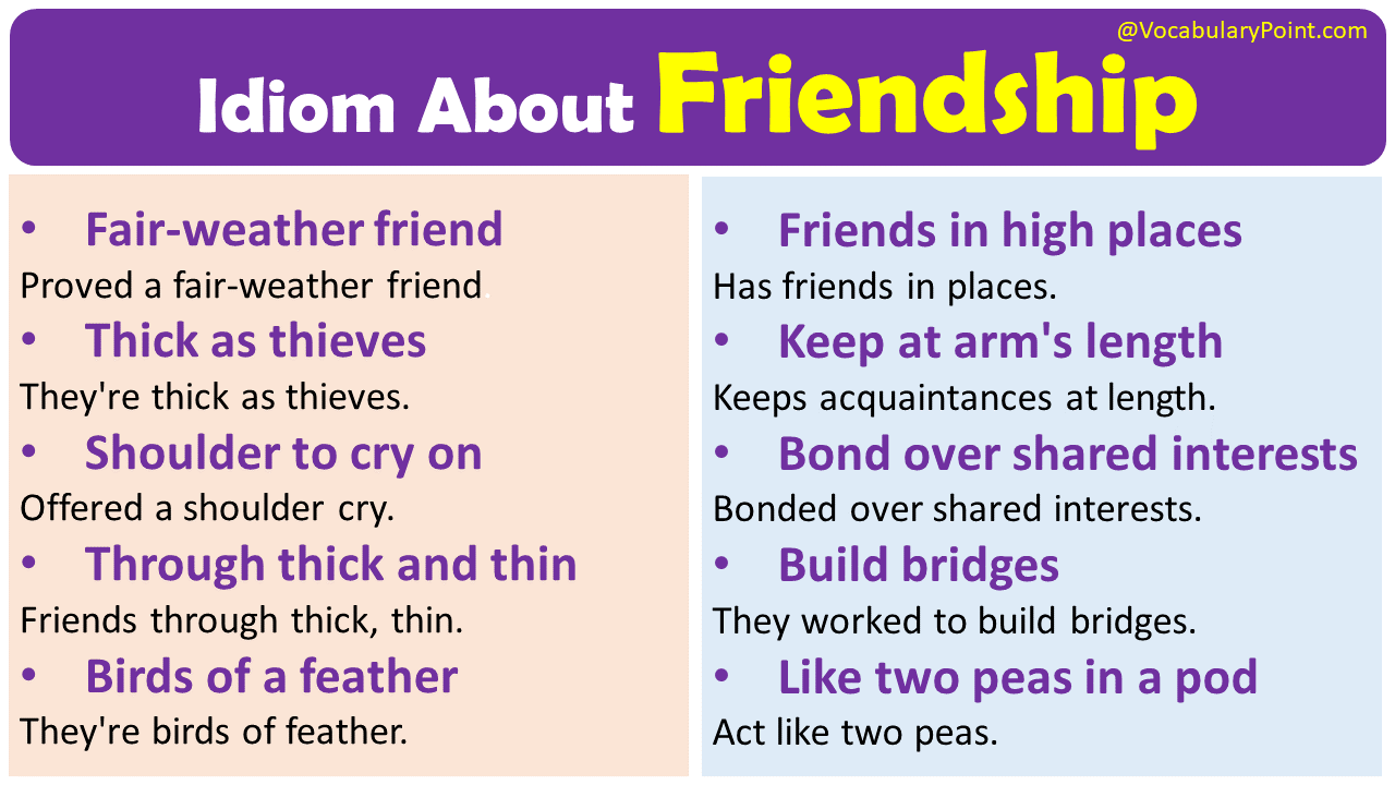 Idiom About Friendship