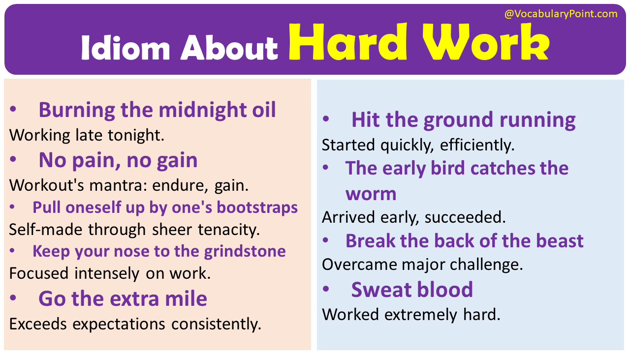 Idiom About Hard Work