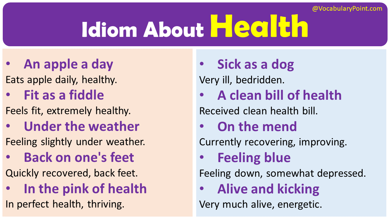 Idiom About Health