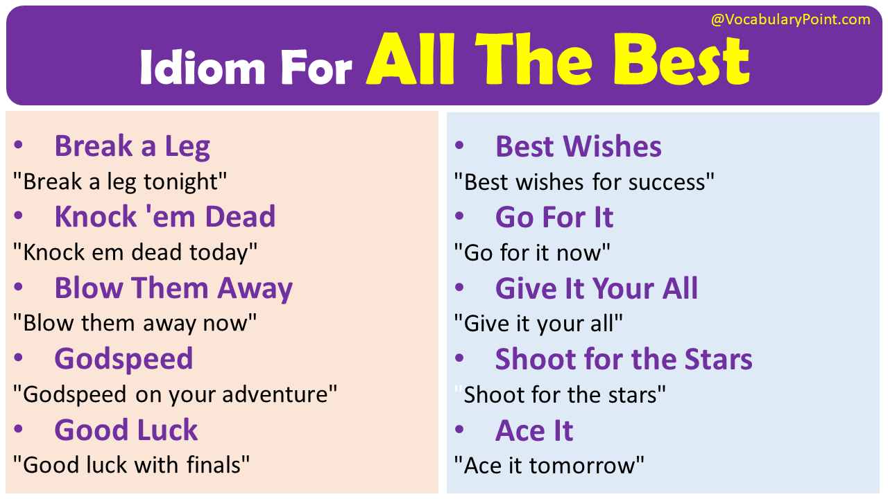 Idiom For All The Best