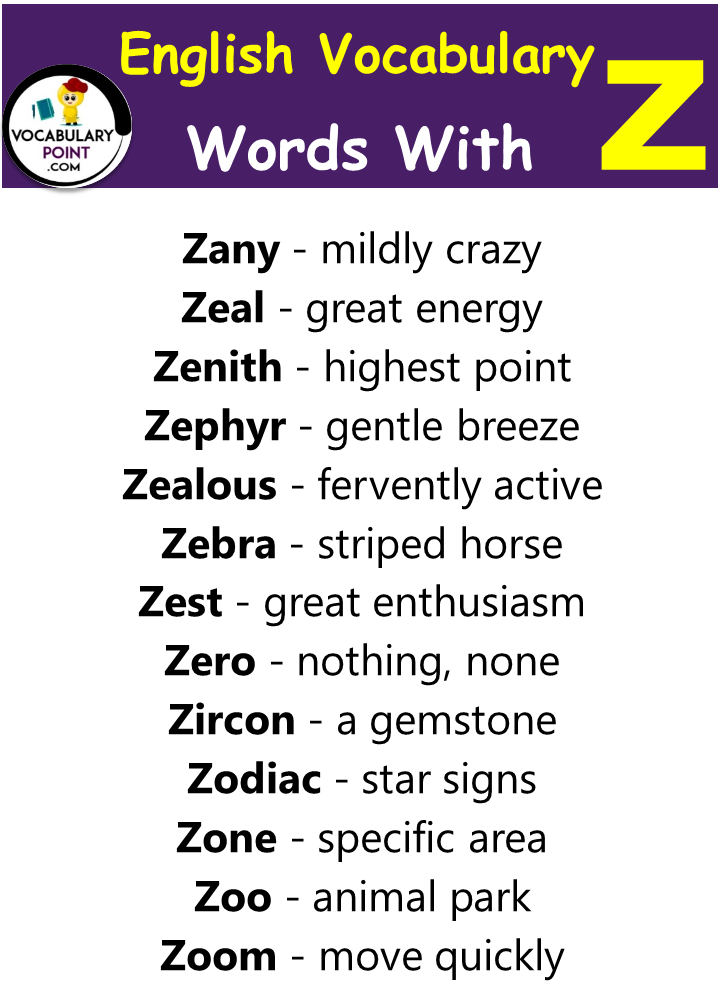 Positive Words That Start with Z