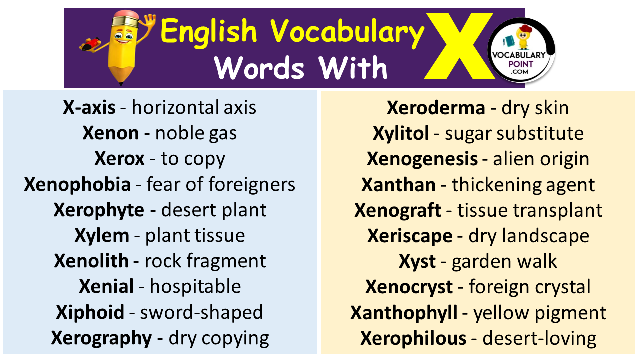 Words That Start with X