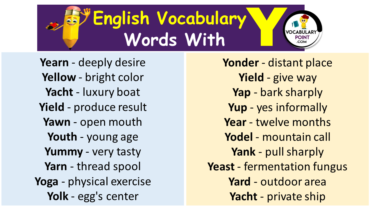 Words That Start with Y