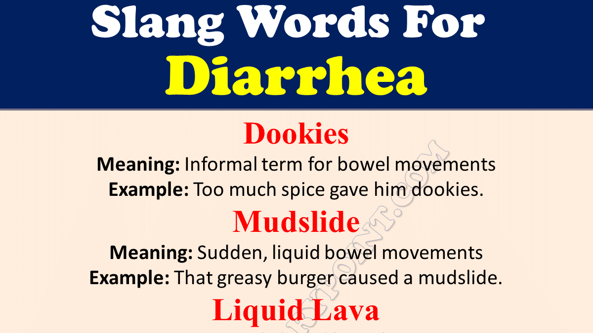 Slang Words For Diarrhea
