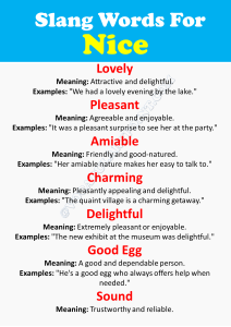 40+ Slang Words For Nice - Vocabulary Point