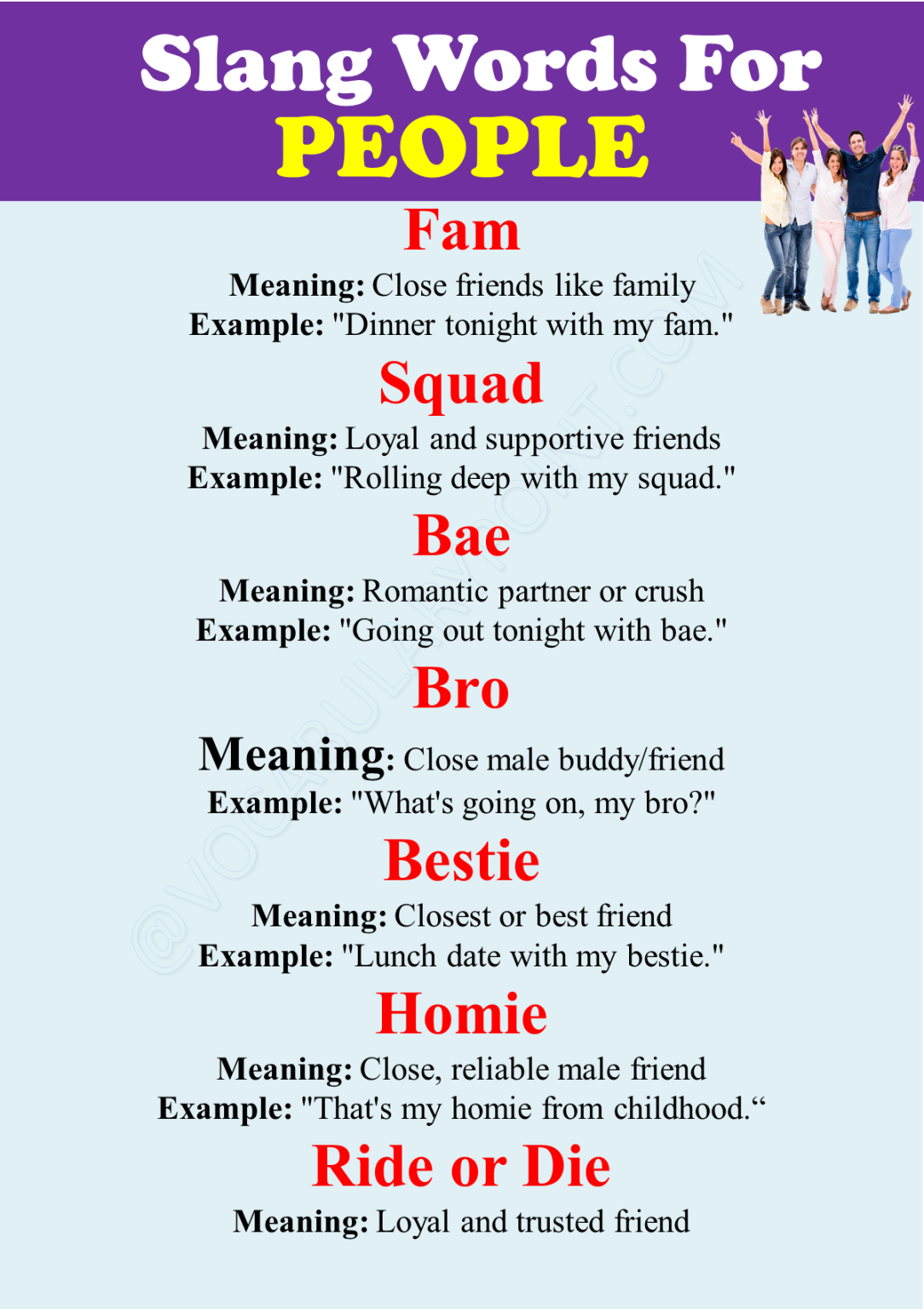 50+ Slang Words for People - Vocabulary Point