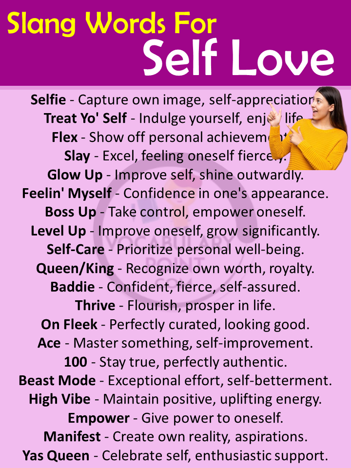 Slang Words For Self Love Vocabulary Point