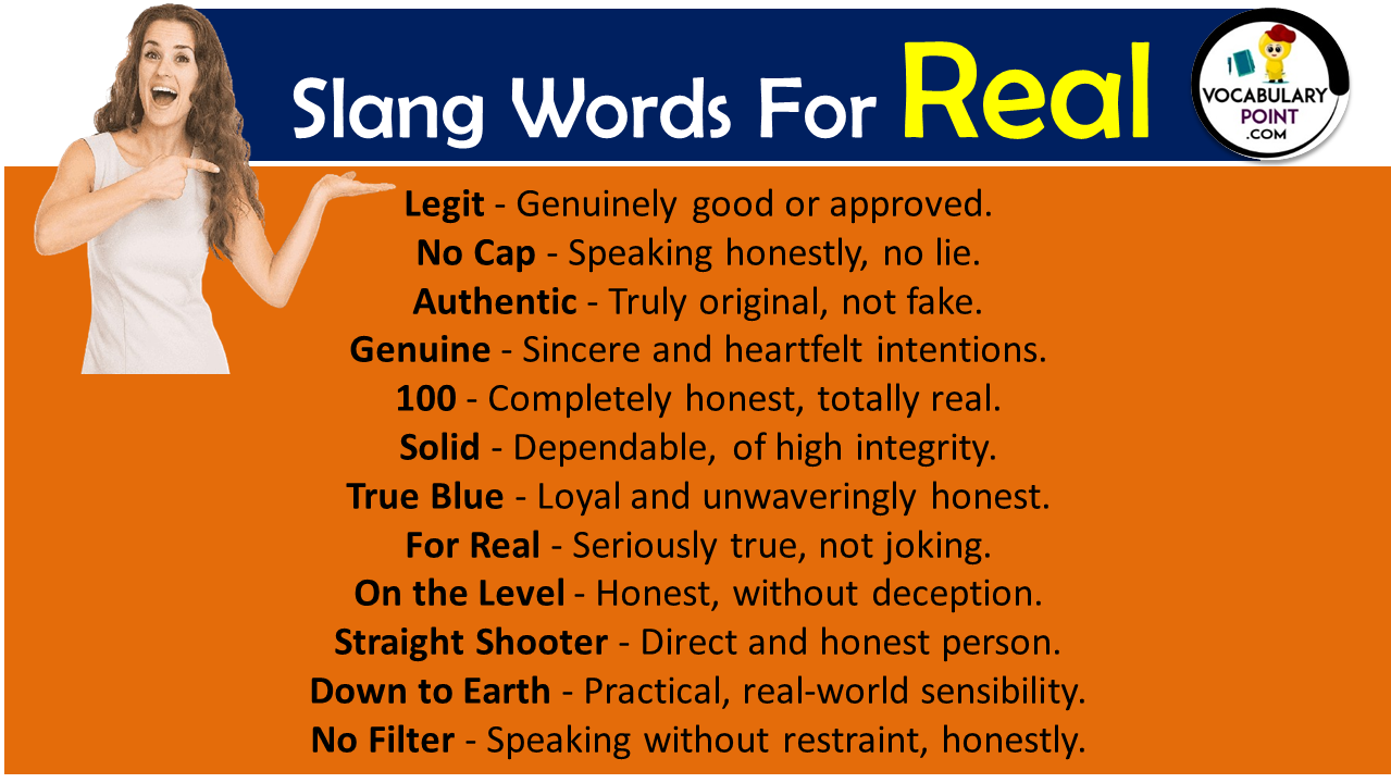 slang words for real